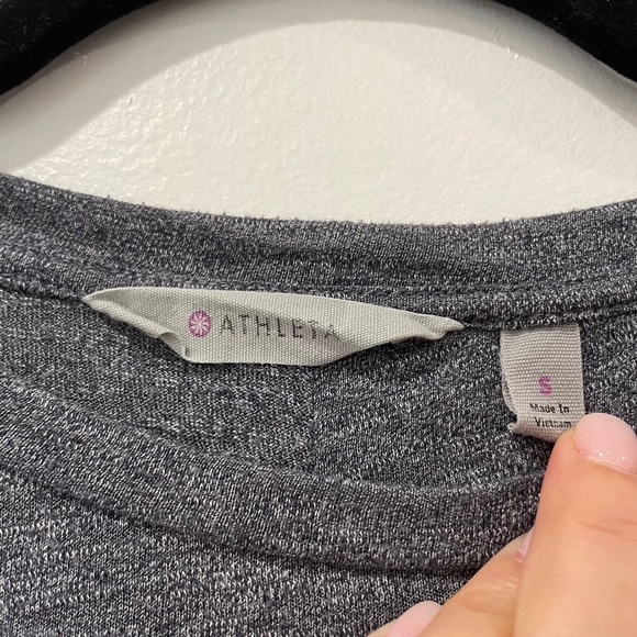 Athleta Heathered Grey Crisscross Lower Back Tank Top - Picture 3 of 4